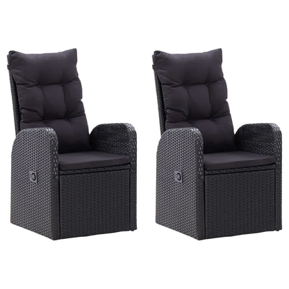 5 pcs conjunto de jantar para jardim preto