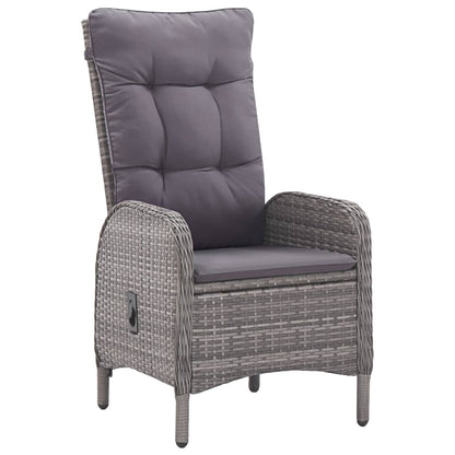 5 pcs conjunto de jantar para jardim cinzento