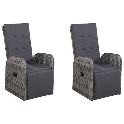 5 pcs conjunto de jantar para jardim cinzento