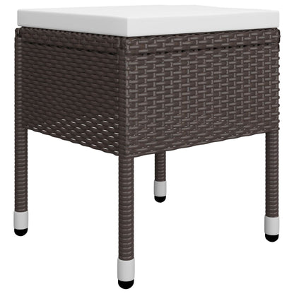 11 pcs conjunto de jantar para jardim castanho