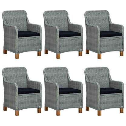 9 pcs conjunto de jantar para jardim cinzento-claro