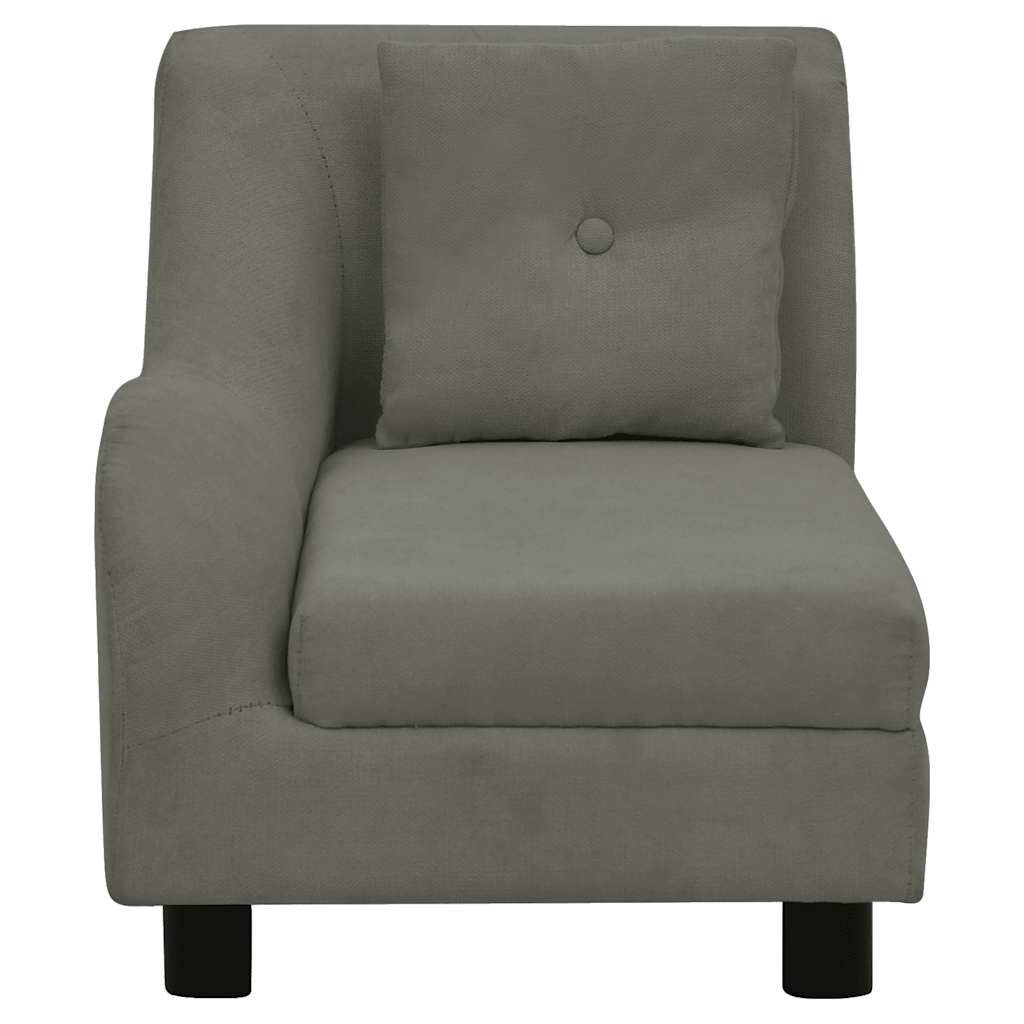 Sofá para cães com almofada 83x44x44 cm pelúcia cinzento-escuro