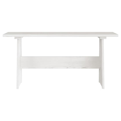 Mesa de jantar com banco REINE pinho maciço branco