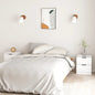 Mesas de cabeceira 2 pcs 40x40x50 cm contraplacado branco