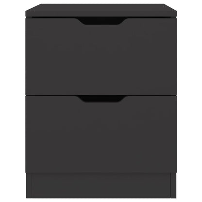 Mesas de cabeceira 2 pcs 40x40x50 cm contraplacado preto