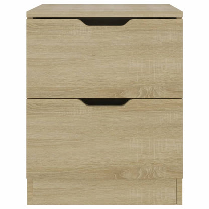 Mesas cabeceira 2pcs 40x40x50cm contraplacado carvalho sonoma