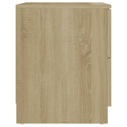 Mesas cabeceira 2pcs 40x40x50cm contraplacado carvalho sonoma