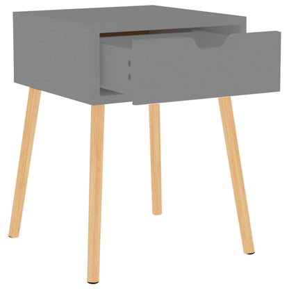 Mesas de cabeceira 2 pcs 40x40x56cm derivados de madeira cinza
