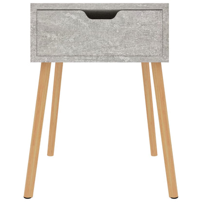 Mesa de cabeceira 40x40x56 cm derivados madeira cinza cimento