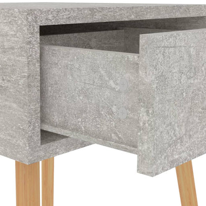Mesa de cabeceira 40x40x56 cm derivados madeira cinza cimento