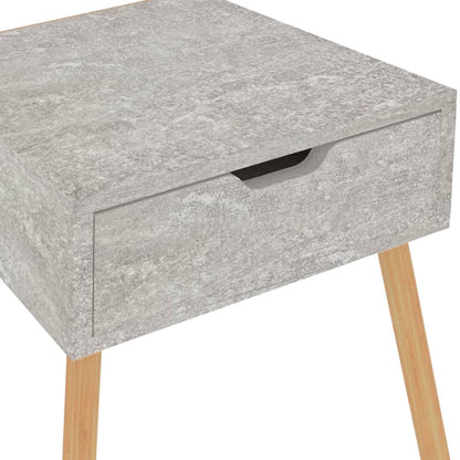 Mesa de cabeceira 40x40x56 cm derivados madeira cinza cimento