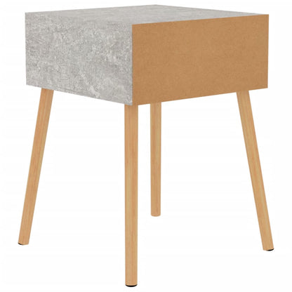 Mesas de cabeceira 2 pcs derivados madeira cinza cimento