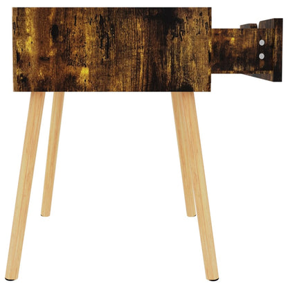 Mesa de cabeceira 40x40x56 cm derivados madeira carvalho fumado