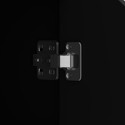 Aparador 60x30x72 cm derivados de madeira preto brilhante