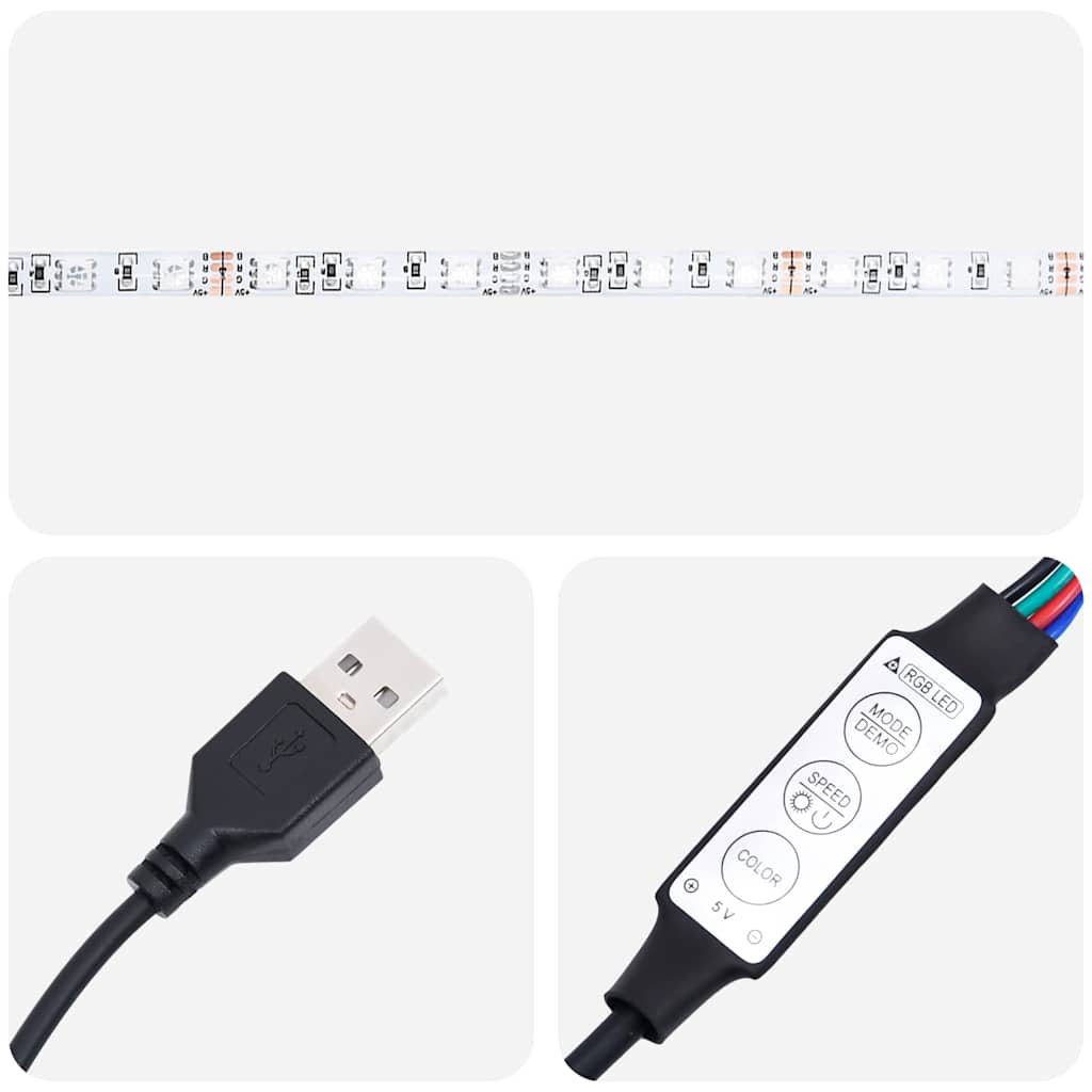 Mesa de cabeceira c/ luzes LED derivados de madeira cinza