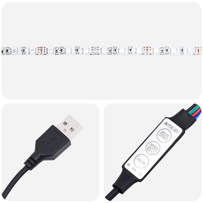 Mesa de cabeceira c/ luzes LED derivados de madeira cinza