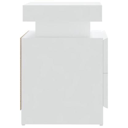 Mesa de cabeceira derivados de madeira branco