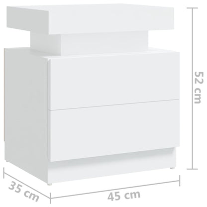 Mesa de cabeceira derivados de madeira branco
