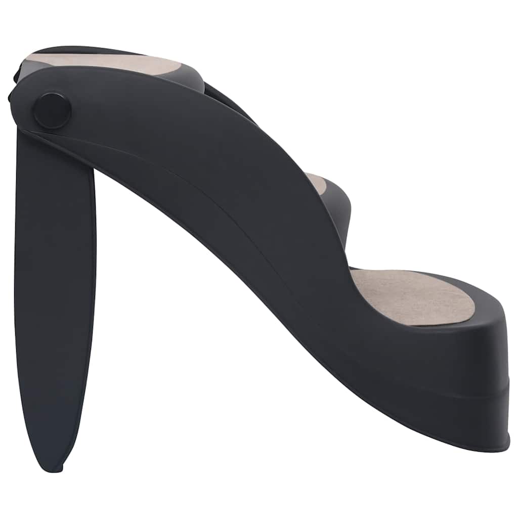 Escada para cães dobrável com 3 degraus preto
