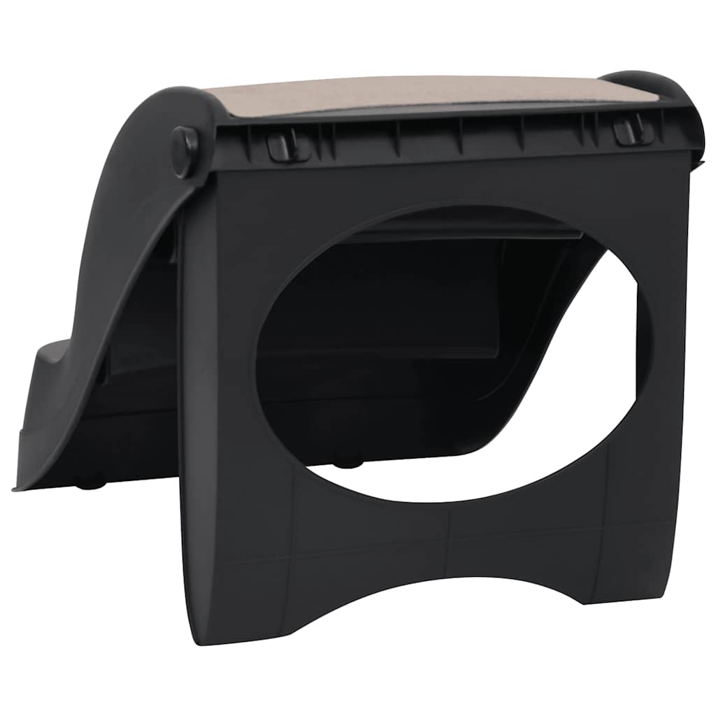 Escada para cães dobrável com 3 degraus preto