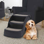Escada para cães dobrável com 3 degraus preto