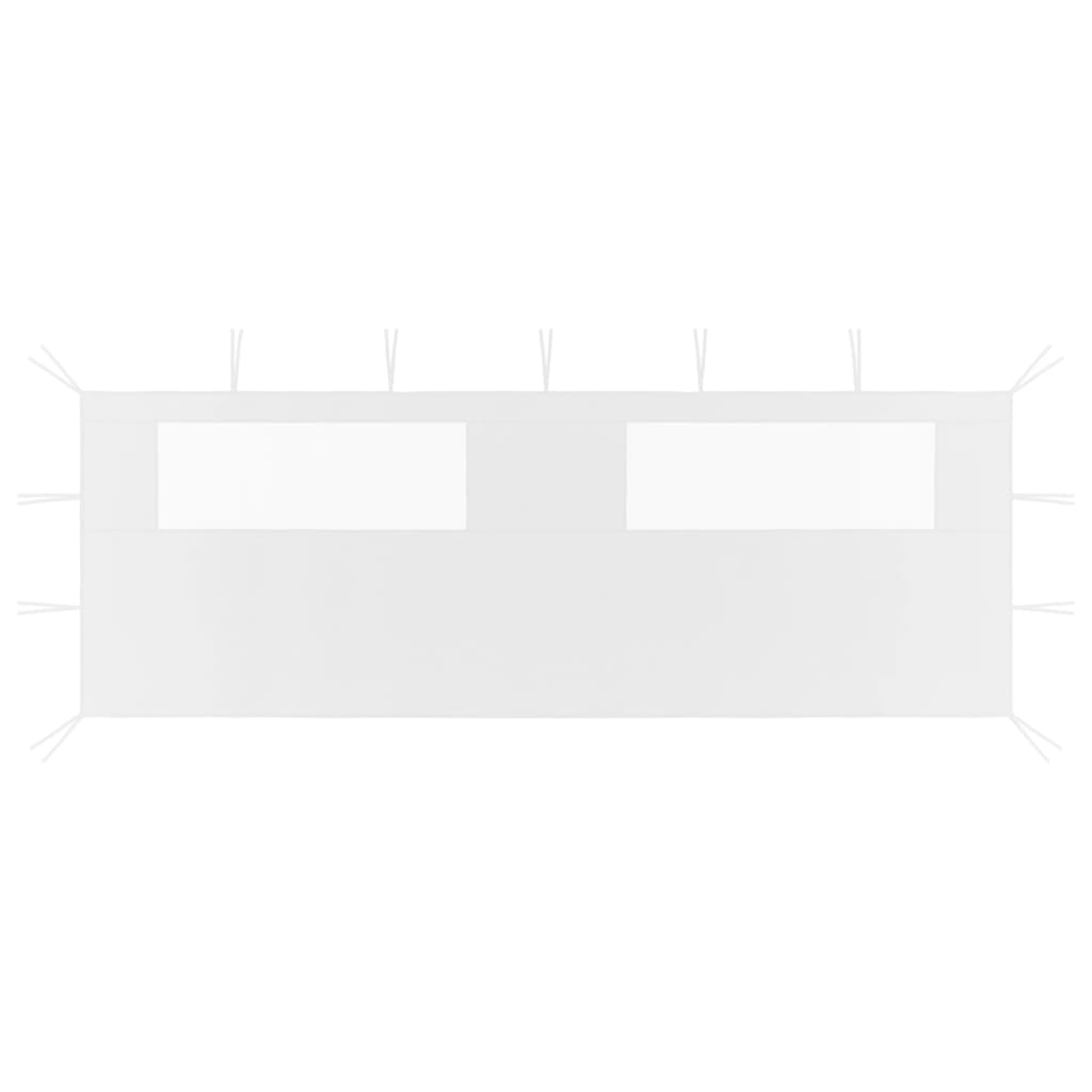 Paredes laterais para gazebo com janelas 6x2 branco