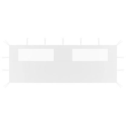 Paredes laterais para gazebo com janelas 6x2 branco