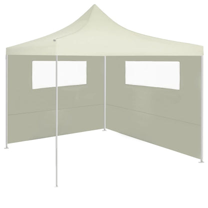 Paredes laterais para gazebo com janelas 2 pcs creme