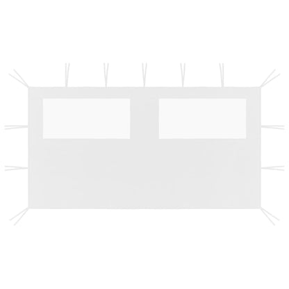 Paredes laterais para gazebo com janelas 4x2 m branco