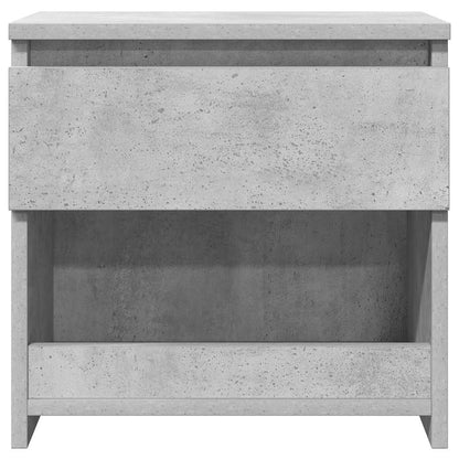 Mesa de cabeceira 40x30x39 cm contraplacado cinzento cimento