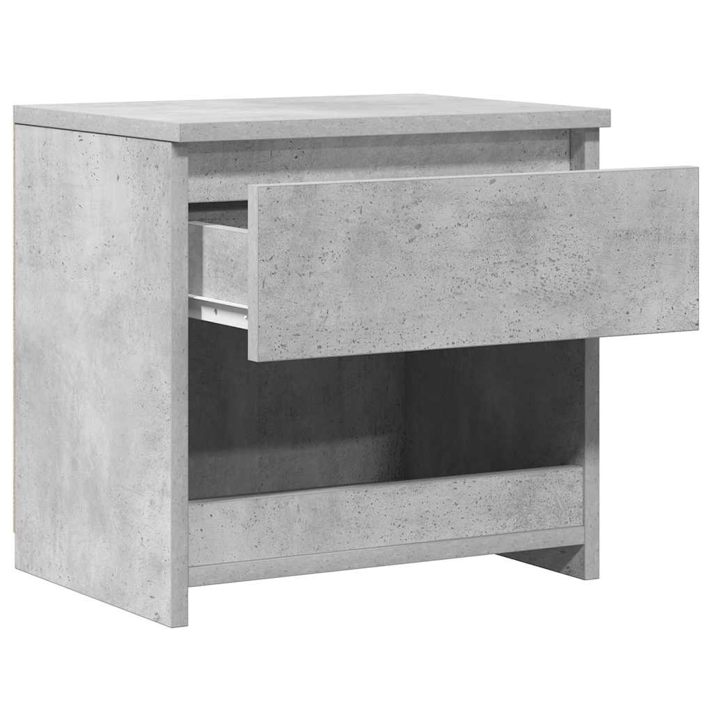 Mesa de cabeceira 40x30x39 cm contraplacado cinzento cimento