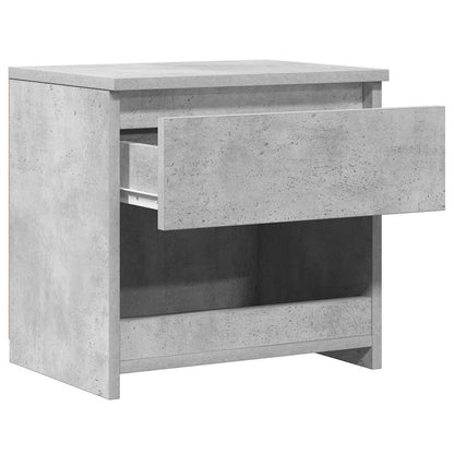 Mesa de cabeceira 40x30x39 cm contraplacado cinzento cimento
