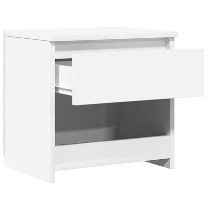 Mesa de cabeceira 40x30x39 cm contraplacado branco brilhante