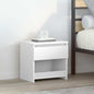 Mesa de cabeceira 40x30x39 cm contraplacado branco brilhante