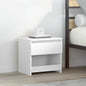 Mesas de cabeceira 2 pcs 40x30x39 cm contrapl. branco brilhante