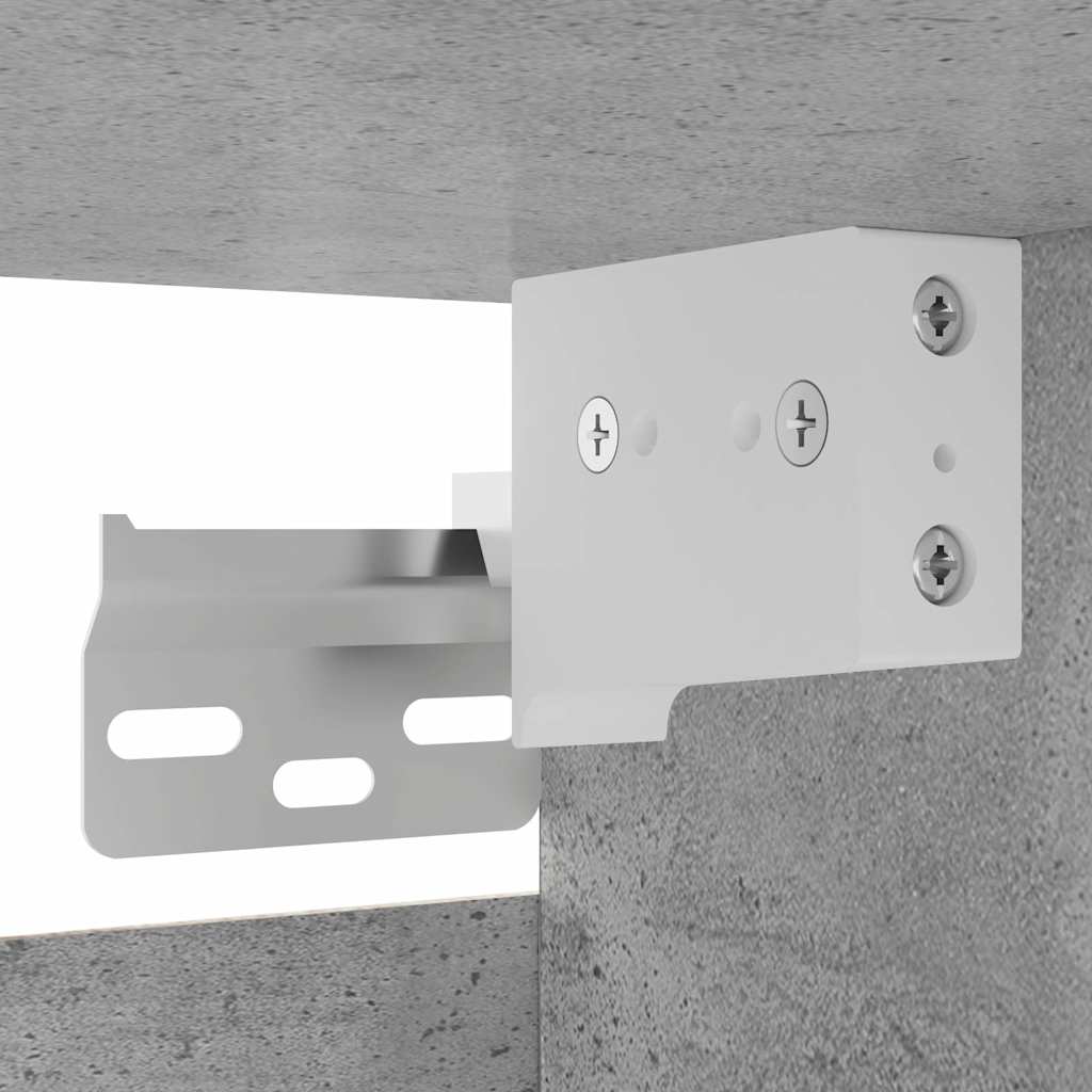 Móvel de TV de parede cinzento cimento, 2 pcs