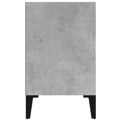 Mesa de cabeceira c/ pernas em metal 40x30x50 cm cinza cimento