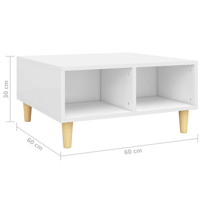 Mesa de centro 60x60x30 cm contraplacado branco
