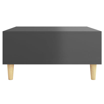 Mesa de centro 60x60x30 cm derivados de madeira cinza brilhante