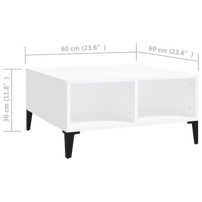 Mesa de centro 60x60x30 cm derivados de madeira branco