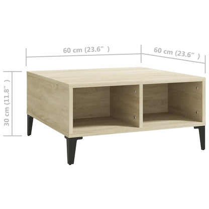 Mesa de centro 60x60x30 cm derivados de madeira carvalho sonoma