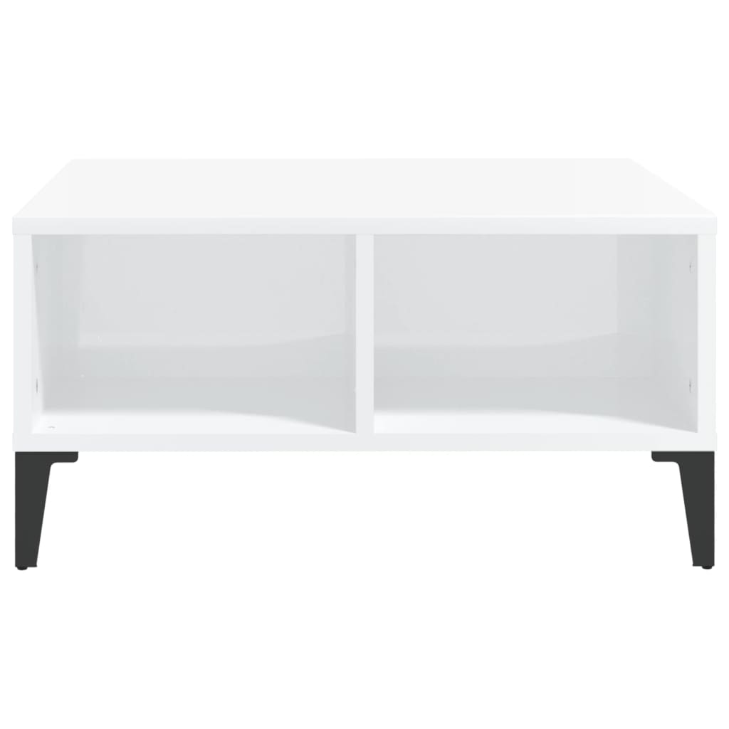 Mesa de centro 60x60x30cm derivados de madeira branco brilhante