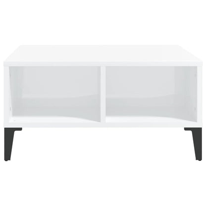 Mesa de centro 60x60x30cm derivados de madeira branco brilhante