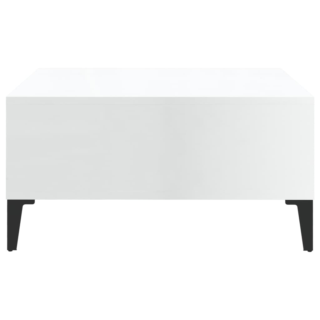 Mesa de centro 60x60x30cm derivados de madeira branco brilhante