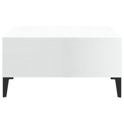 Mesa de centro 60x60x30cm derivados de madeira branco brilhante