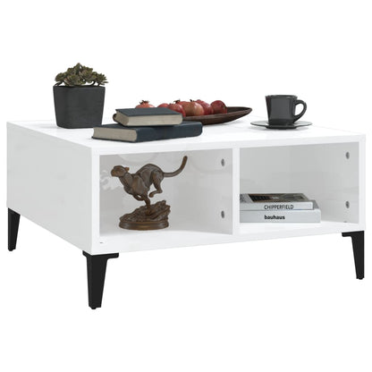 Mesa de centro 60x60x30cm derivados de madeira branco brilhante