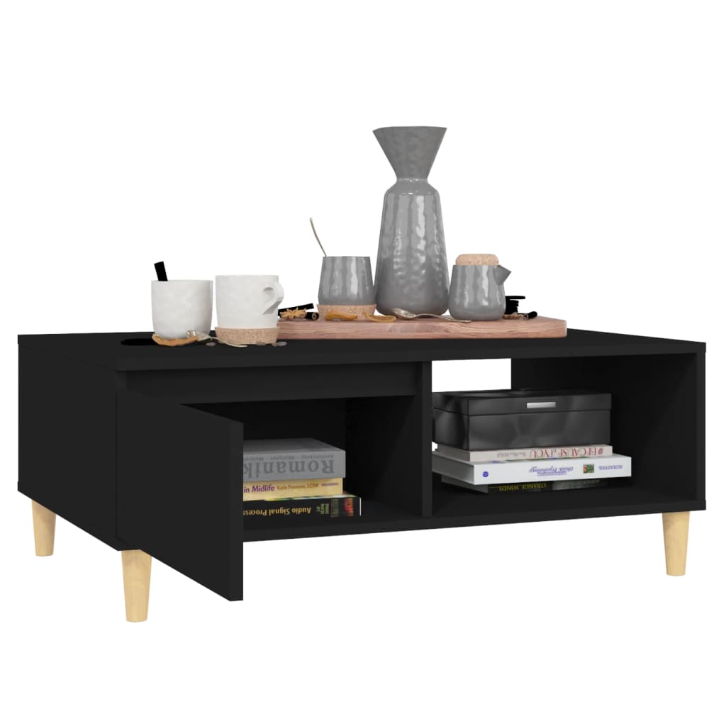 Mesa de centro 90x60x35 cm derivados de madeira preto