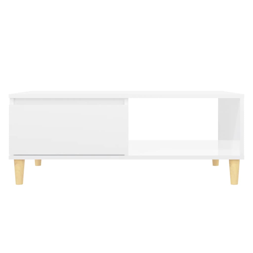Mesa de centro 90x60x35cm derivados de madeira branco brilhante