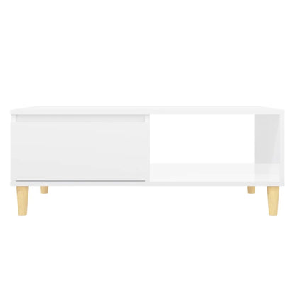Mesa de centro 90x60x35cm derivados de madeira branco brilhante