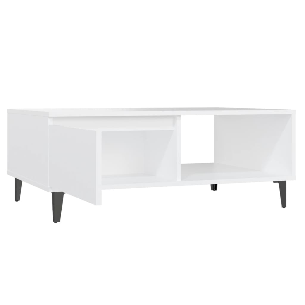 Mesa de centro 90x60x35 cm contraplacado branco